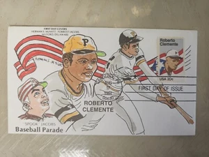 Scott # 2097 Roberto Clemente First Day Of Issue Handbemalt Herman McNatt - Bild 1 von 2