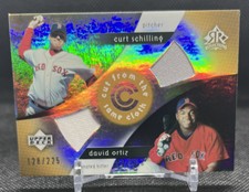 2005 Upper Deck Reflections David Ortiz Curt Schilling Game Used Jersey /225