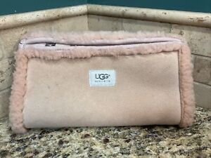 UGG Suede Sheepskin Clutch Purse Handbag Muffler No Strap