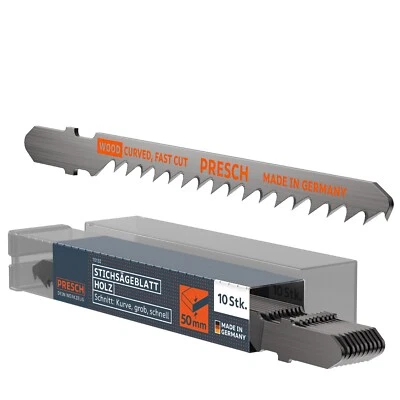 Presch Stichsägeblätter Holz 10Stk. Kurve, Grob - Extrem schneller Kurvenschnitt - Bild 1 von 4