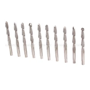 10pcs Ball Nose Double Flute CNC Router Bits 1/8" 3.175mm 22mm - Picture 1 of 5