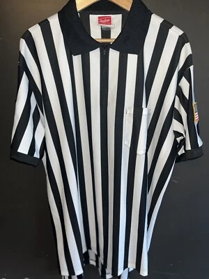 Camiseta deportiva de árbitro Rawlings para hombre talla 2XL negra blanca Foto 1 de 4