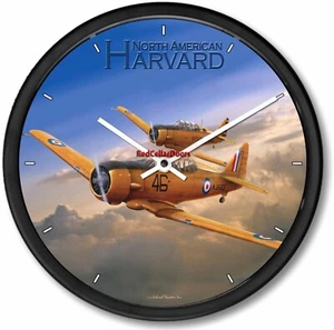 New AVIATION Trintec NORTH AMERICAN HARVARD Clock 10" Aviator Fighter Plane WWII - Picture 1 of 3