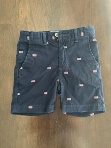 Crown & Ivy Flag Patriotic 4th Of July Shorts Boys Size 5 Adjustable Waist - Picture 1 of 6
