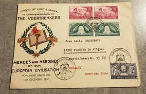 SOUTH AFRICA HEROES AND HEROINES SPECIAL COVER CIRCULED SEND AMERICAN ZONE - Picture 1 of 2