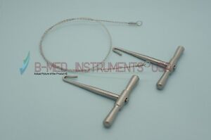 OR Grade Gigli Saw Set 2 Handles & 20" Wire Orthopedic Neurology Instruments