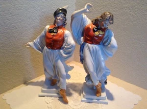 PAAR VINTAGE GROSSE HEREND HANDBEMALTE PORZELLAN UNGARISCHE VOLKSTÄNZER 11,5" GEBRAUCHT, IN EINWANDFREIEM ZUSTAND - Bild 1 von 12