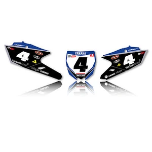2014-2017 YAMAHA YZF 250 YZF 450 Team Wilvo Motocross Dirt Bike Number Plates - Picture 1 of 2