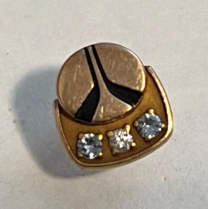 Rockwell Collins Radio 30 year Service Award Pin 1/5 10k Gf 3 Diamonds Tested - Picture 1 of 3