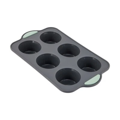 Silicone 6 Cup Muffin Pan Loaf Pan Donut Moulds Round Cup Cake Bread Baking Tray - image 1 of 2