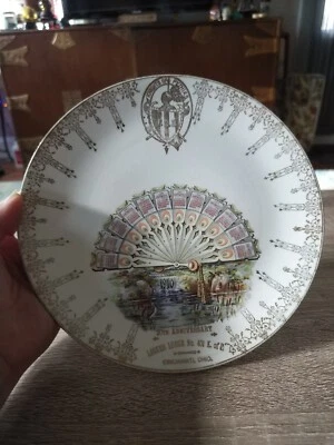 Placa calendario 1910 vintage. Cincinnati Knights of Pythias Lasker Lodge Foto 1 de 4