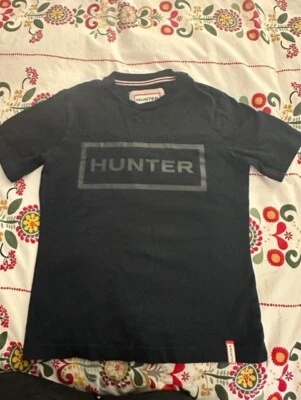HUNTER Women original t-shirt Black Logo Good Quality size XS Mint Rare Found  - Image 1 of 3