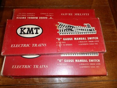 KUSAN/KMT VTG. O GAUGE RARE HTF EMPTY BOX LOT L/R HAND SWITCHES (BOXES ONLY) - Image 1 of 3