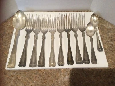 Gorham Princess Louise 8 garfos de jantar, 3 colheres prato de prata patente 1880 - Imagem 1 de 4