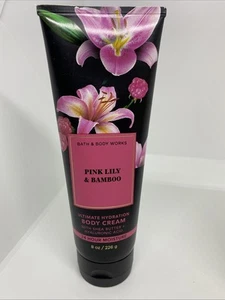 Bath & Body Works Pink Lily & Bamboo Ultimative Feuchtigkeitskörpercreme 8oz Neu - Bild 1 von 3