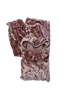 Pink Chicken Girls Textured Shiny Ruffle Sweatpants Matching Top Set Pink Size 8 - Picture 1 of 5