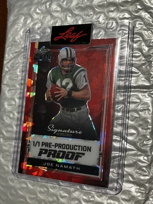 Joe Namath 2024 - Leaf Metal Signature серия 1/1 Pre-Production Proof  - Изображение 1 из 4