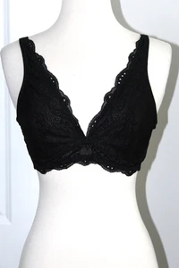 New GAP LOVE Black Lace Bra Bralette Sz M - Picture 1 of 4