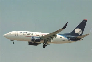 Postcard Airline Aeromexico B-737-752 EI-DRE No. A1160 AP1. - Picture 1 of 2