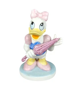 Vintage Walt Disney Productions Daisy Duck Umbrella Bisque Figurine Ceramic - Picture 1 of 6