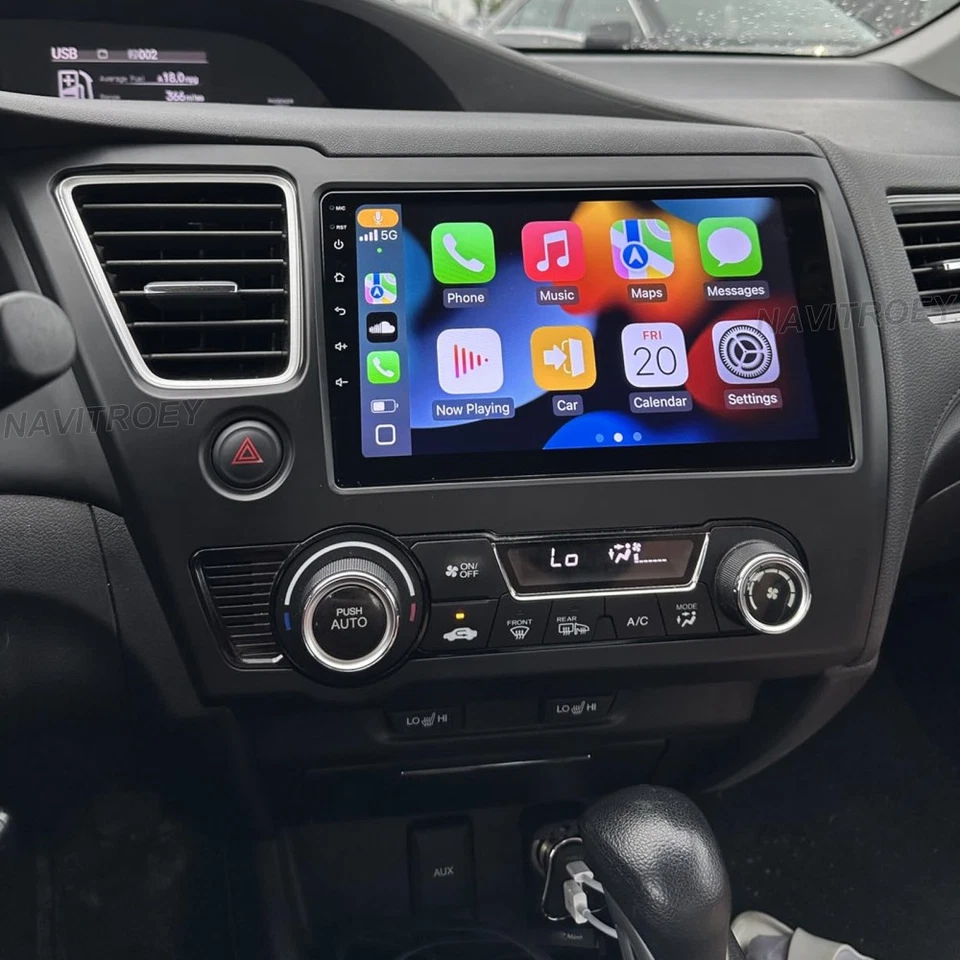 For Honda Civic 2013-2015 Apple Carplay Car Radio Android 15 GPS RDS Navi 2+64GB - Изображение 1 из 4