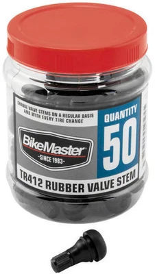 BikeMaster Rubber Valve Stems - TR412 Tub of 50 Motorcycle ATV/UTV Street 151411 - Image 1 of 4