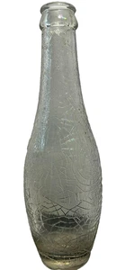 Antigua botella transparente diseño tela de araña forma de soda estampada 5 en la parte inferior - Imagen 1 de 10