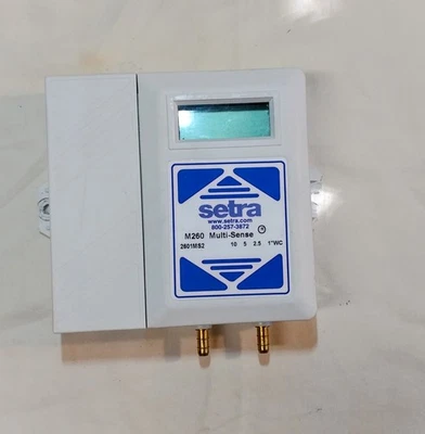 Pressure Sensor 2601MS2 SETRA Diff Air 0-10Vdc/mA 1-10 in/wc Transducer Used - Image 1 of 4