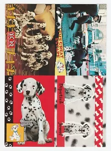 Hoja de tarjeta promocional Skybox Disney 101 Dalmations 1996 sin cortar - Imagen 1 de 2