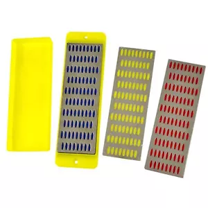 Juego de afilado de 3 piezas de cuchillo de piedra de afilar diamante 3 granos todas las hojas húmedo TE316 - Imagen 1 de 2