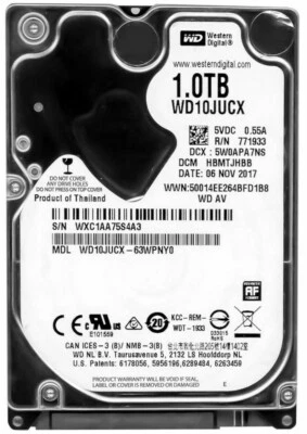 Disk Western Digital 1TB 5400U/Min 16MB Cache SATA III WD10JUCX 2.5' Pollici - Immagine 1 di 3
