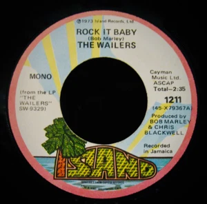 THE WAILERS (BOB MARLEY)~Rock It Baby & Stop That Train~Misprint 45~ISLAND #1211 - Bild 1 von 2