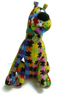 Scooby - Doo Autism Awareness Puzzle Plush Dog 13" Multicolor - Picture 1 of 4