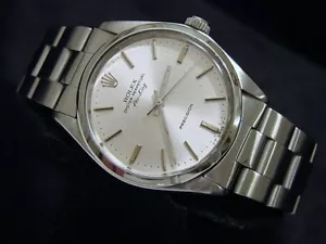 Rolex Air King Precision Mens Stainless Steel Watch Oyster Band Silver Dial 5500 - Picture 1 of 4