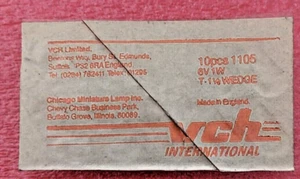 5pcs Lamp 1105 6V 1W T1 WEDGE VCH International - Imagen 1 de 4