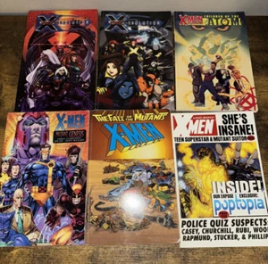 X-Men lot of 6 Graphic Novels, 2 are Evolution, 1 ea of Children, Uncanny + more - Picture 1 of 3
