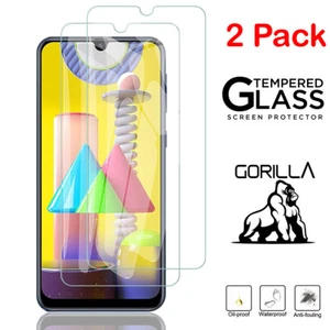Paquete de 2 protectores de pantalla de vidrio templado para Samsung M10 M11 M12 M20 M21 M30 M40 - Imagen 1 de 7