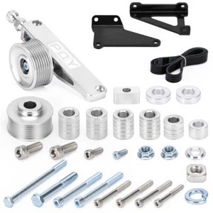 Universal AC PS Eliminator Pulley Belt Kit K Swap For Honda Acura K20 K24 Engine - Foto 1 di 12