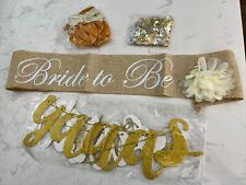 BACHELORETTE PARTY Bride to Be SASH Bridal Shower Balloons Confetti She Said Yes