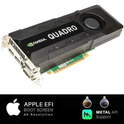  Apple MAC PRO Nvidia Quadro K5000 4GB PCI-E Video Card 4K OSX 10.8.3 or Mojave - Image 1 of 4