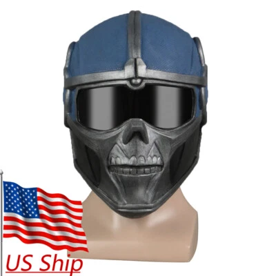 Black Widow Cosplay Taskmaster Mask Captain America Superhero Helmet Latex Props - Image 1 of 4