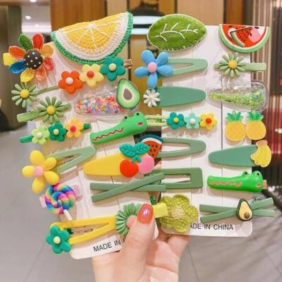 14pcs Girls Cute Hair Pin Clips Fresh Flower Barrette Bangs Clip Hair Accessorie - Image 1 of 4