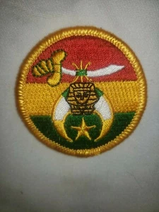  Shriner  3-Color Embroidered Emblem Patch  2" Diameter  Iron on  Free Shipping  - Picture 1 of 3