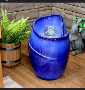 Sunnydaze Decor 20.75-in H Ceramic Outdoor Fountain Statue Pump Included - Picture 1 of 7
