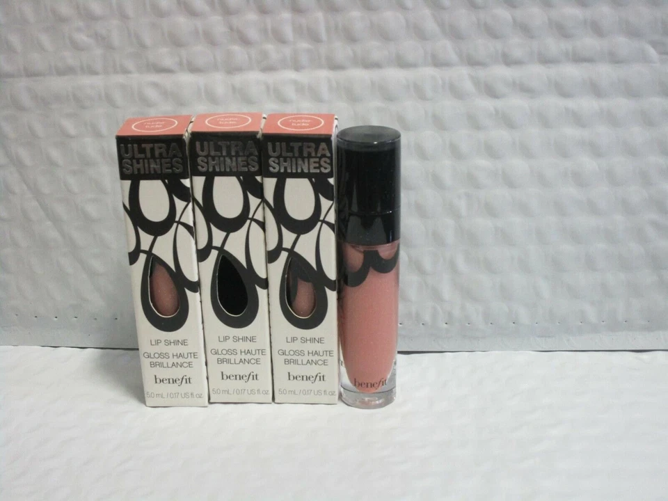 BENEFIT ULTRA SHINES LIP SHINE NUDIE-TUDE 0.17 OZ ~ LOT OF 3 ~ NIB - Image 1 of 1