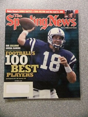 L#905 2000 Sporting News magazine- Peyton Manning, Indianapolis Colts, NRMT - Image 1 of 3