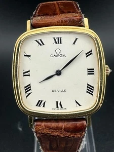 Orologio OMEGA De Ville Uomo Carica Manuale Quadrante Argento Placcato Oro 31mm 111.0118 - Foto 1 di 12