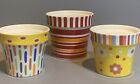 Villeroy & Boch Ceramic Flower Pots Jars Condiment Containers Set of 3 Stripes 