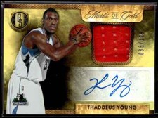 2014-15 Panini Gold Standard Marks of Jersey Autographs Thaddeus Young Auto