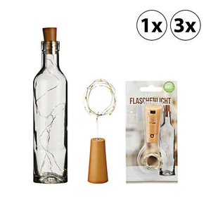 1x/3x 8 LED Flaschenlicht Licht Korken Batterie L75cm Lichterkette Weinflasche - Bild 1 von 5